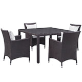 Convene 5 Piece Outdoor Patio Dining Set by Lefancy