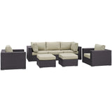 Convene 7 Piece Outdoor Patio Sectional Set by Lefancy