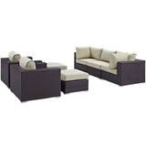 Convene 7 Piece Outdoor Patio Sectional Set by Lefancy