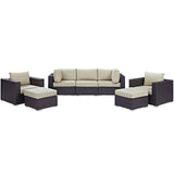 Convene 7 Piece Outdoor Patio Sectional Set by Lefancy