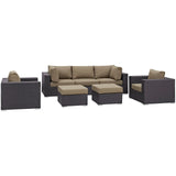 Convene 7 Piece Outdoor Patio Sectional Set by Lefancy