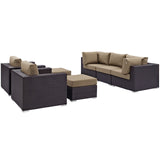 Convene 7 Piece Outdoor Patio Sectional Set by Lefancy