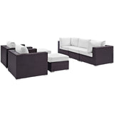 Convene 7 Piece Outdoor Patio Sectional Set by Lefancy