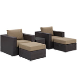 Convene 5 Piece Outdoor Patio Sectional Set by Lefancy