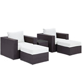 Convene 5 Piece Outdoor Patio Sectional Set by Lefancy