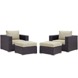 Convene 4 Piece Outdoor Patio Sectional Set by Lefancy