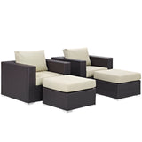 Convene 4 Piece Outdoor Patio Sectional Set by Lefancy