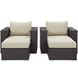 Convene 4 Piece Outdoor Patio Sectional Set by Lefancy