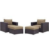 Convene 4 Piece Outdoor Patio Sectional Set by Lefancy