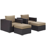 Convene 4 Piece Outdoor Patio Sectional Set by Lefancy