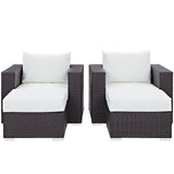 Convene 4 Piece Outdoor Patio Sectional Set by Lefancy