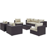 Convene 8 Piece Outdoor Patio Sectional Set by Lefancy