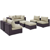 Convene 8 Piece Outdoor Patio Sectional Set by Lefancy