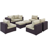 Convene 8 Piece Outdoor Patio Sectional Set by Lefancy