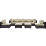 Convene 8 Piece Outdoor Patio Sectional Set by Lefancy