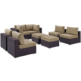 Convene 8 Piece Outdoor Patio Sectional Set by Lefancy