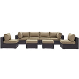 Convene 8 Piece Outdoor Patio Sectional Set by Lefancy