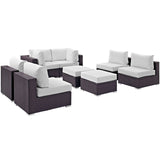 Convene 8 Piece Outdoor Patio Sectional Set by Lefancy