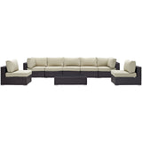 Convene 8 Piece Outdoor Patio Sectional Set by Lefancy