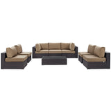 Convene 8 Piece Outdoor Patio Sectional Set by Lefancy