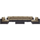 Convene 8 Piece Outdoor Patio Sectional Set by Lefancy