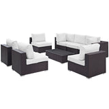 Convene 8 Piece Outdoor Patio Sectional Set by Lefancy