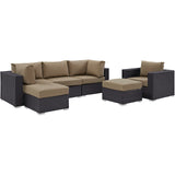 Convene 6 Piece Outdoor Patio Sectional Set by Lefancy