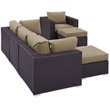 Convene 6 Piece Outdoor Patio Sectional Set by Lefancy