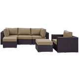 Convene 6 Piece Outdoor Patio Sectional Set by Lefancy