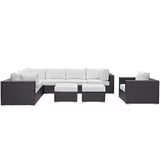 Convene 9 Piece Outdoor Patio Sectional Set by Lefancy