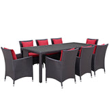 Convene 9 Piece Outdoor Patio Dining Set by Lefancy