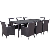 Convene 9 Piece Outdoor Patio Dining Set by Lefancy