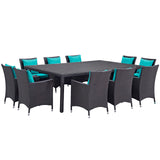 Convene 11 Piece Outdoor Patio Dining Set by Lefancy