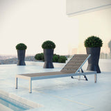 Shore Outdoor Patio Aluminum Chaise by Lefancy