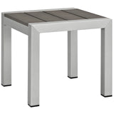 Shore Outdoor Patio Aluminum Side Table by Lefancy