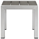 Shore Outdoor Patio Aluminum Side Table by Lefancy