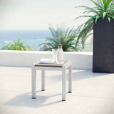 Shore Outdoor Patio Aluminum Side Table by Lefancy