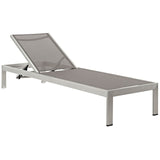 Shore Outdoor Patio Aluminum Mesh Chaise by Lefancy