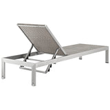 Shore Outdoor Patio Aluminum Rattan Chaise by Lefancy