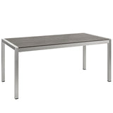 Shore Outdoor Patio Aluminum Dining Table by Lefancy