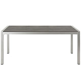 Shore Outdoor Patio Aluminum Dining Table by Lefancy