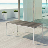 Shore Outdoor Patio Aluminum Dining Table by Lefancy