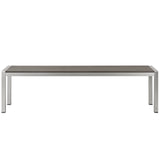 Shore Outdoor Patio Aluminum Bench by Lefancy