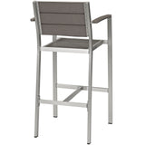 Shore Outdoor Patio Aluminum Bar Stool by Lefancy