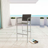 Shore Outdoor Patio Aluminum Bar Stool by Lefancy