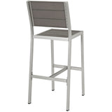 Shore Outdoor Patio Aluminum Armless Bar Stool by Lefancy