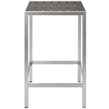 Shore Outdoor Patio Aluminum Bar Table by Lefancy