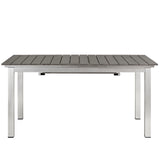 Shore Outdoor Patio Aluminum Dining Table by Lefancy