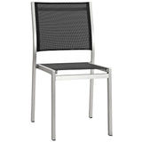 Shore Outdoor Patio Aluminum Side Chair by Lefancy