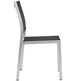 Shore Outdoor Patio Aluminum Side Chair by Lefancy